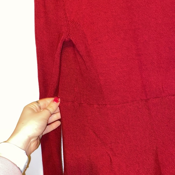 WHBM Burgundy Open Front Cardigan, Size XS - Picture 6 of 8